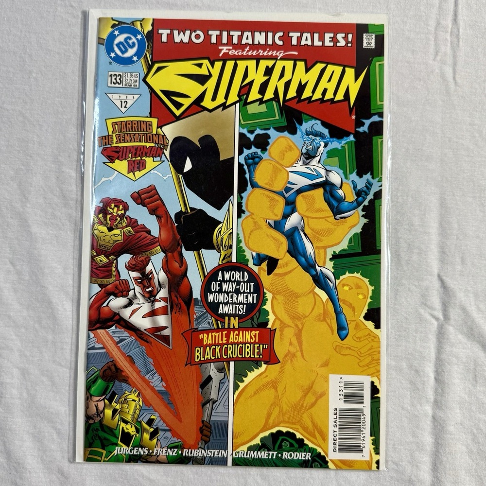 Two Titanic Tales! Superman 1998 DC Comics #133‎ Bagged And Boarded